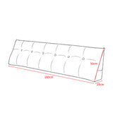 NNEAGS 2X 180cm Coffee Triangular Wedge Bed Pillow Headboard Backrest Bedside Tatami Cushion Home Decor