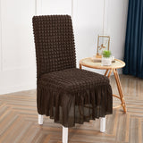 NNEAGS Coffee Chair Cover Seat Protector with Ruffle Skirt Stretch Slipcover Wedding Party Home Decor
