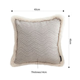 NNEAGS 45cm Wabi-sabi Herringbone Square Throw Pillow