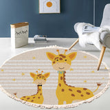 NNEAGS 120cm Cute Cartoon Animal Non-Slip Thick and Ultra-Soft Carpet Flannel Rug