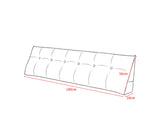 NNEAGS 2X 180cm Silver Triangular Wedge Bed Pillow Headboard Backrest Bedside Tatami Cushion Home Decor