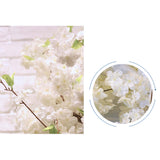 NNEAGS 10X Artificial Silk Flower Fake Cherry Blossom Bouquet Table Decor White
