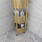 NNEAGS 2X 3 Tier Bathroom Shelf Multifunctional Storage Display Rack Organiser with wheels