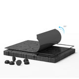 NNEAGS 6 Cubes Black Portable Wardrobe Divide-Grid Modular Storage Organiser Foldable Closet