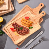 NNEAGS 40cm Rectangle Premium Wooden Oak Food Serving Tray Charcuterie Board Paddle Home Decor