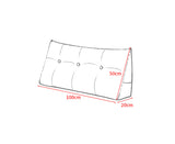 NNEAGS 4X 100cm Silver Triangular Wedge Bed Pillow Headboard Backrest Bedside Tatami Cushion Home Decor