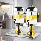 NNEAGS 16L Dual Stainless Steel Dispenser Beverage Juicer Transparent Commercial Drink Container Jug