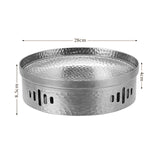 NNEAGS 28cm Hammered Texture Dry Pot in Natural Silver Color, a Kitchen Essential