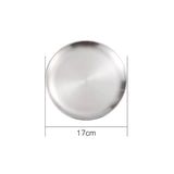 NNEAGS 17cm Premium Silver Grilling Plate - Durable, Heat-Resistant, Perfect for BBQs and Outdoor Cooking Kitchen Essential