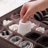 NNEAGS Coffee Flip Top Underwear Storage Box Foldable Wardrobe Partition Drawer Home Organiser