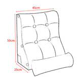 NNEAGS 2X 45cm Peach Triangular Wedge Lumbar Pillow Headboard Backrest Sofa Bed Cushion Home Decor