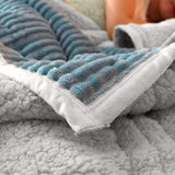 NNEAGS Blue Throw Blanket Warm Cozy Double Sided Thick Flannel Coverlet Fleece Bed Sofa Comforter