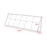 NNEAGS 150cm Coffee Triangular Wedge Bed Pillow Headboard Backrest Bedside Tatami Cushion Home Decor