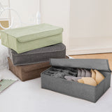 NNEAGS Grey Flip Top Underwear Storage Box Foldable Wardrobe Partition Drawer Home Organiser