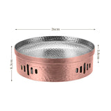 NNEAGS 26cm Hammered Texture Dry Pot in Rose Gold Color Kitchen Essential