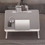 NNEAGS 60X40cm Grey Small Laptop Bed Portable Foldable Study Table Adjustable