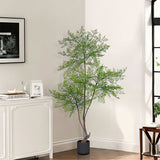 NNEAGS 150cm Nandina Heavenly Bamboo Tree Artificial Plant Home Accent Decor