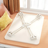 NNEAGS White Portable Bed Table Adjustable Folding Mini Desk With Cup-Holder Home Decor