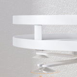 NNEAGS 3 Tier Steel White Round Rotating Multi-Function Kitchen Portable Storage Spice Seasoning Kitchen Countertop Organiser Shelf