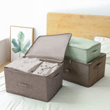 NNEAGS Coffee Large Portable Double Zipper Storage Box Moisture Proof Clothes Basket Foldable Home Organiser