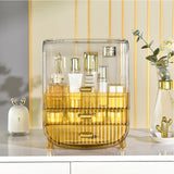 NNEAGS 2X 3 Tier Golden Yellow Multifunctional Countertop Cosmetic Storage Makeup Perfume Skincare Display Stand Shelf Drawer Type Organiser