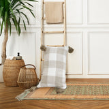 NNEAGS 2X 35CM Pillow Lumbar Cover Decorative Plaid Farmhouse Cushion Throw Pillow