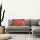 NNEAGS 2X 30cm Cinnabar Pillow Perfect Burnt Indoor/Outdoor Corded Throw Orange Set Lumbar Throw Pillow