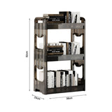 NNEAGS 2X 38x24cm Clear 4 Tier Bookshelf & Cosmetic Storage Organizer Trolley Rack