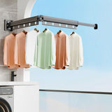 NNEAGS 93.2cm Wall-Mounted Clothing Dry Rack Retractable Space-Saving Foldable Hanger