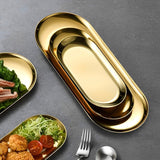 NNEAGS Silver Nordic Oval Plate Set Small, Medium, and Large for 3 Pieces Kitchen Essentials
