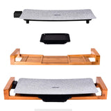 NNEAGS Electric Ceramic BBQ Grill Non-stick Surface Hot Plate for Indoor & Outdoor Stone