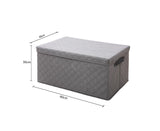 NNEAGS 2X Extra Large Grey Non-Woven Diamond Quilt Grid Fabric Storage/Organizer Box