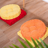 NNEAGS 2X Orange Square Cushion Soft Leaning Plush Backrest Throw Seat Pillow Home Office Decor