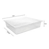 NNEAGS 150mm Clear Gastronorm GN Pan 1/1 Food Tray Storage Bundle of 4 with Lid