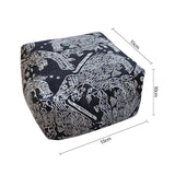 NNEAGS 2X 55x30cm Black Squared Soft Pouffe Seat Cushion Elegant Home Accent D?cor Stylish Footstool