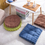 NNEAGS 2X Blue Square Cushion Soft Leaning Plush Backrest Throw Seat Pillow Home Office Decor