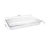 NNEAGS 65mm Clear Gastronorm GN Pan 1/1 Food Tray Storage with Lid