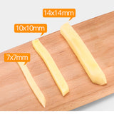 NNEAGS 2X Commercial Potato French Fry Fruit Vegetable Cutter Stainless Steel 3 Blades