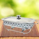 NNEAGS 1.5L Lace Edge Dining Stove Silver Color Portable Dining Cooking Appliance for Kitchen Essential