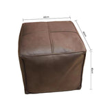 NNEAGS 2X 40cm Premium Leather Pillow with Soft EPP Particle Insert for Ultimate Comfort Home Decor