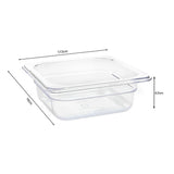 NNEAGS 65mm Clear Gastronorm GN Pan 1/6 Food Tray Storage
