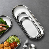 NNEAGS Gold Nordic Oval Plate Set Small, Medium, and Large for 3 Pieces Kitchen