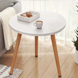NNEAGS 2X 60x72cm White Small Side Coffee Table Living Room Balcony Home D?cor Style