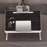 NNEAGS 60X40cm Black Small Laptop Bed Portable Foldable Study Table Adjustable