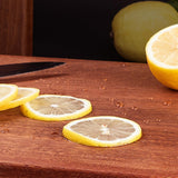 NNEAGS 48cm Rectangular Wooden Ebony Butcher Block Non-slip Chopping Food Serving Tray Charcuterie Board
