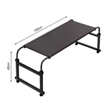 NNEAGS 2X 120x45cm Black Cross Bed Movable Desk Table w/ Adjustable Length & Height