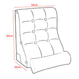 NNEAGS 2X 60cm Magenta Triangular Wedge Lumbar Pillow Headboard Backrest Sofa Bed Cushion Home Decor
