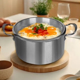 NNEAGS Stainless Steel 28cm 32cm Casserole With Lid Induction Cookware