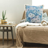 NNEAGS 50cm Oil Painting Shabby Chic Style Handmade Full Floral Needlepoint Throw Pillow