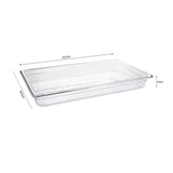 NNEAGS 65mm Clear Gastronorm GN Pan 1/2 Food Tray Storage Bundle of 2